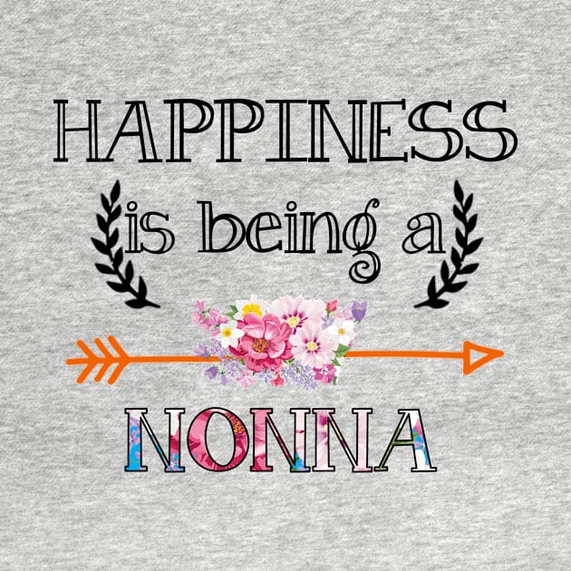 Happiness is being Nonna floral gift by DoorTees